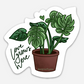 Monstera Love Grows Here Sticker