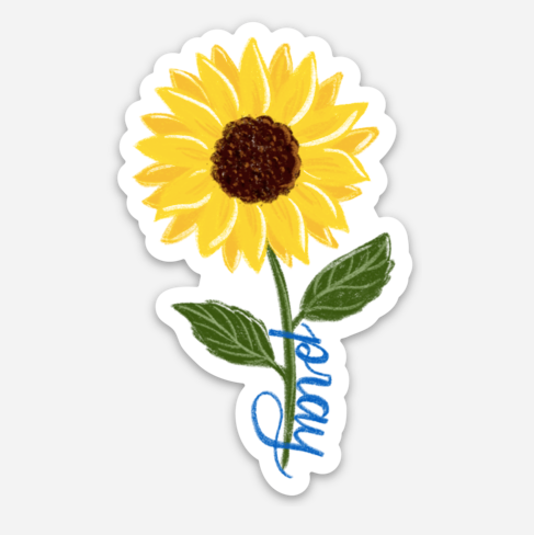 Sunflower Pray Sticker