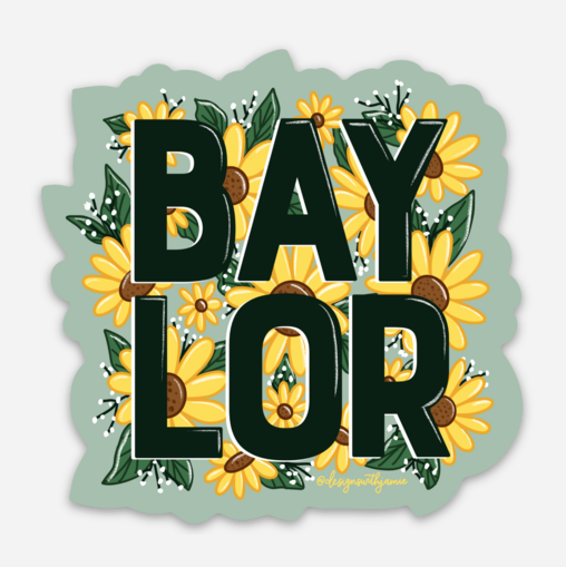 Balor Mom Sticker Baylor Sunflower Sticker – Designs With Jamie