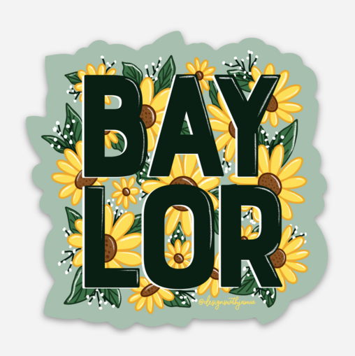 Baylor Sunflower Sticker