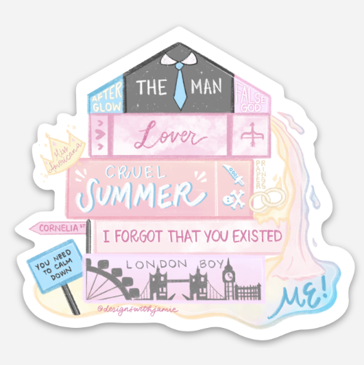 Taylor Swift Lover Album Eras Sticker