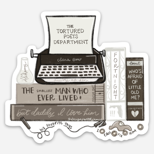 Taylor Swift The Tortured Poets Department Album Eras Sticker