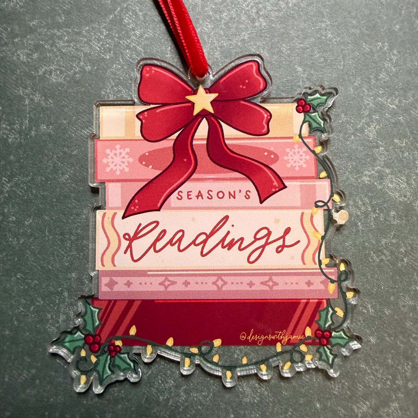 Season's Readings Bookstack Ornament