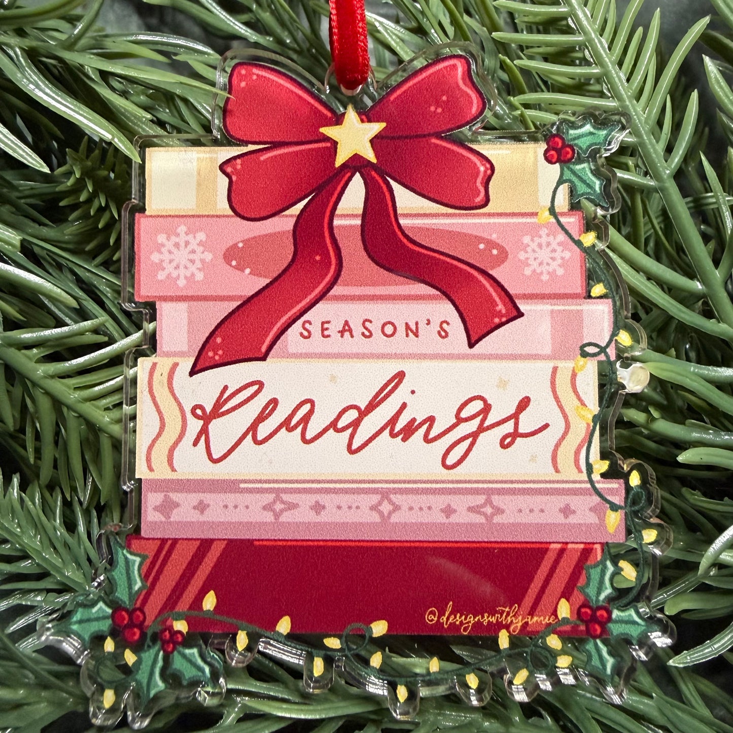 Season's Readings Bookstack Ornament