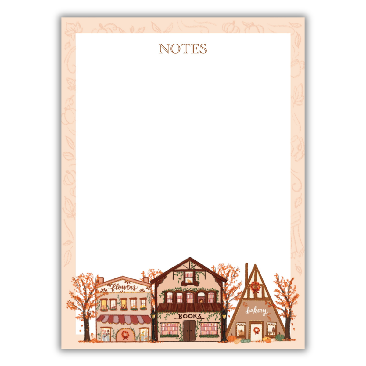 Cozy Fall Village Notepad