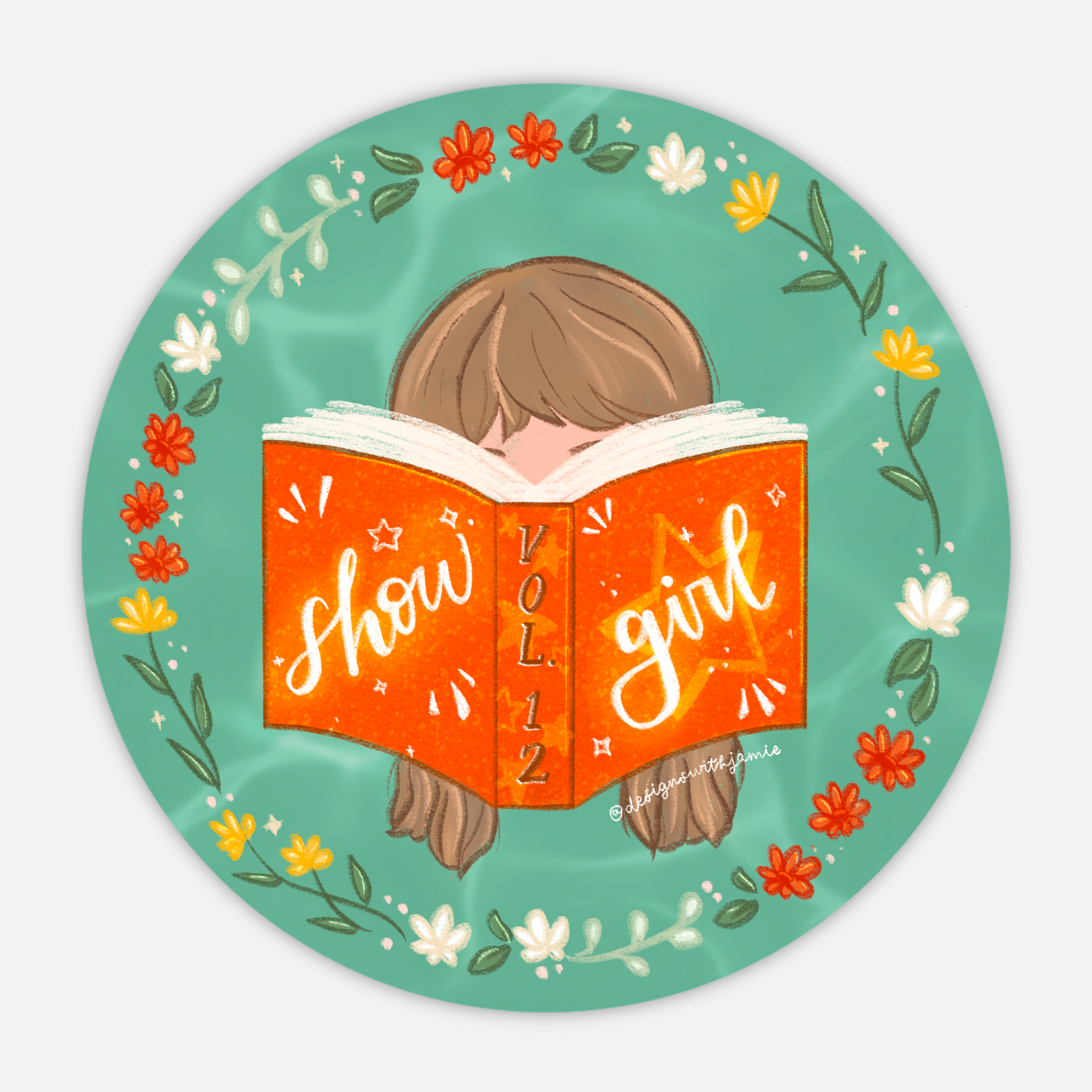 Showgirl Reading Sticker