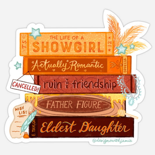 Life of a Show Girl Taylor Swift Eras Bookish Sticker