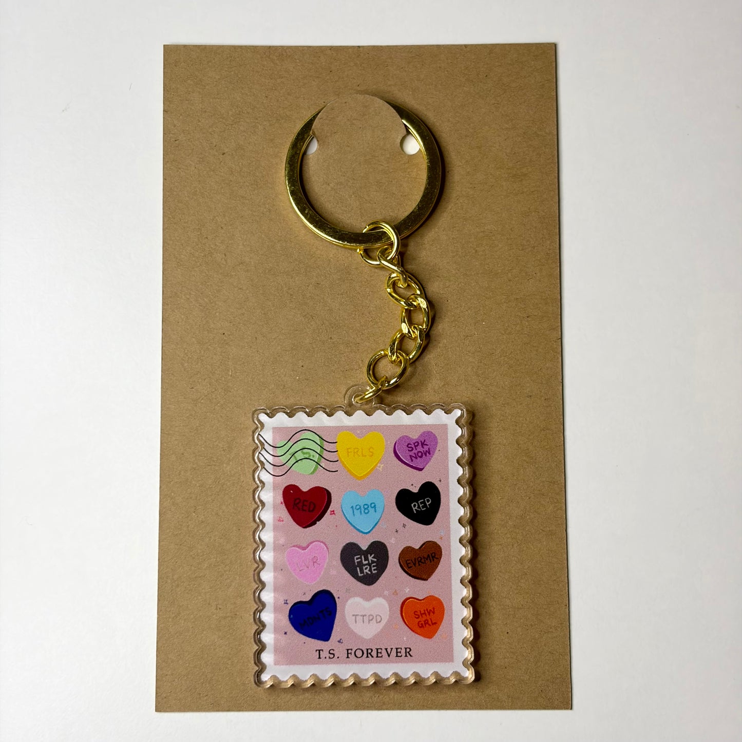 Taylor Swift Forever Stamp Keychain