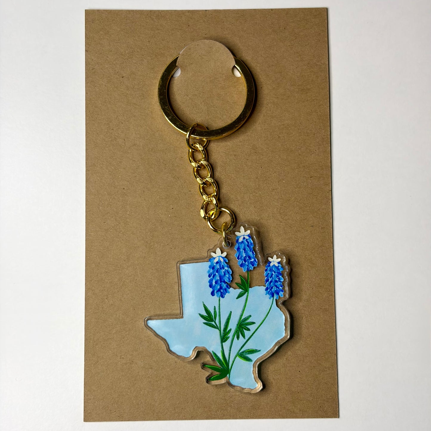 Bluebonnet Texas Keychain