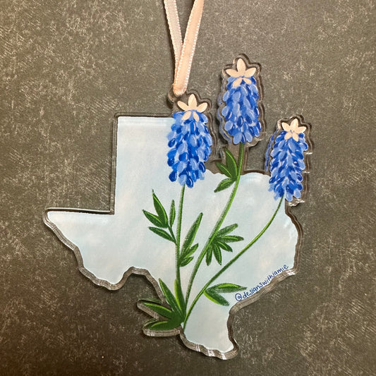 Texas Bluebonnet Christmas Ornament