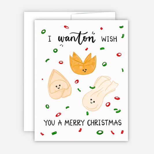 Wanton Wish You a Merry Christmas Card