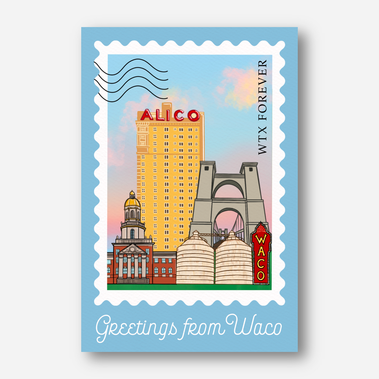 Greetings from Waco Postcard