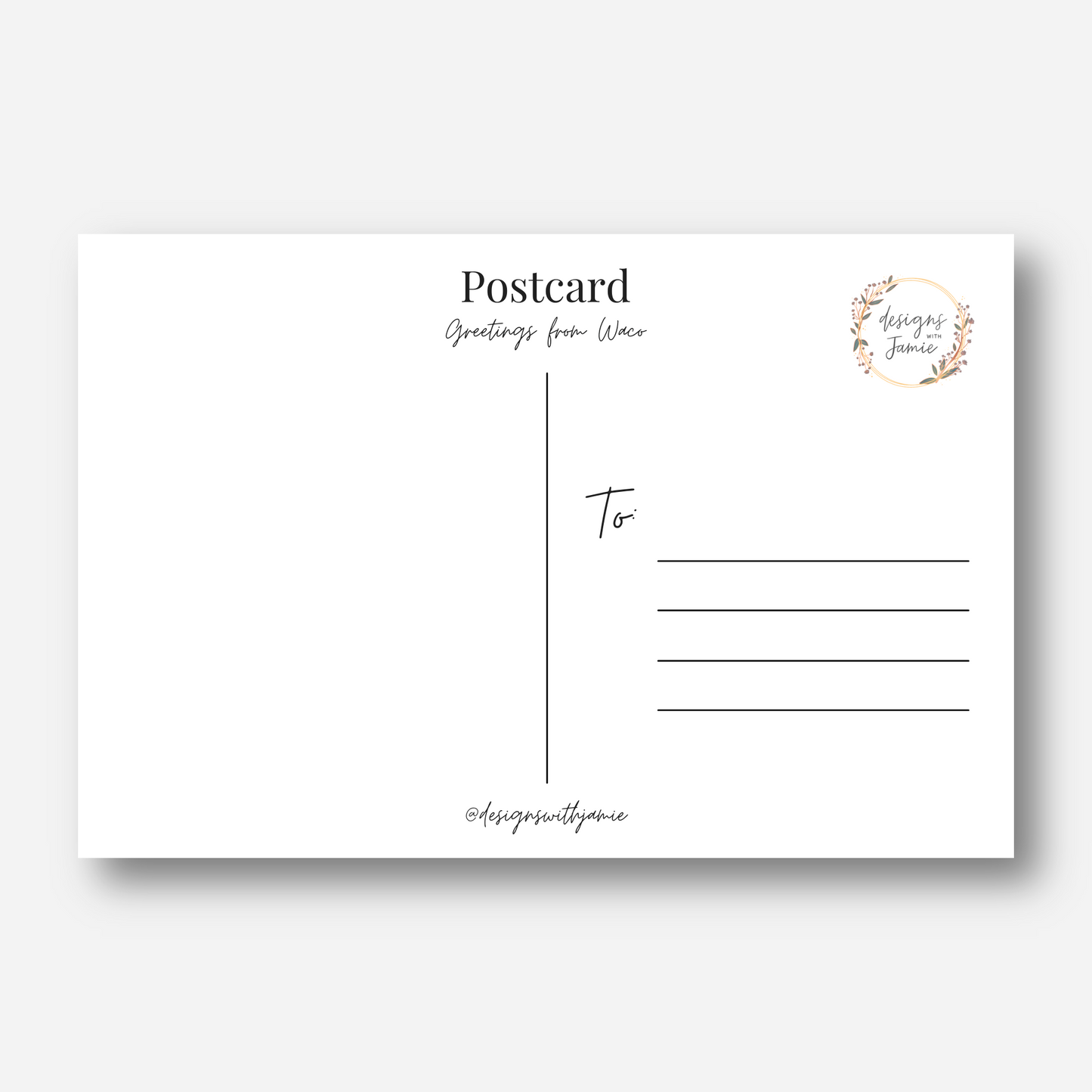 Greetings from Waco Postcard