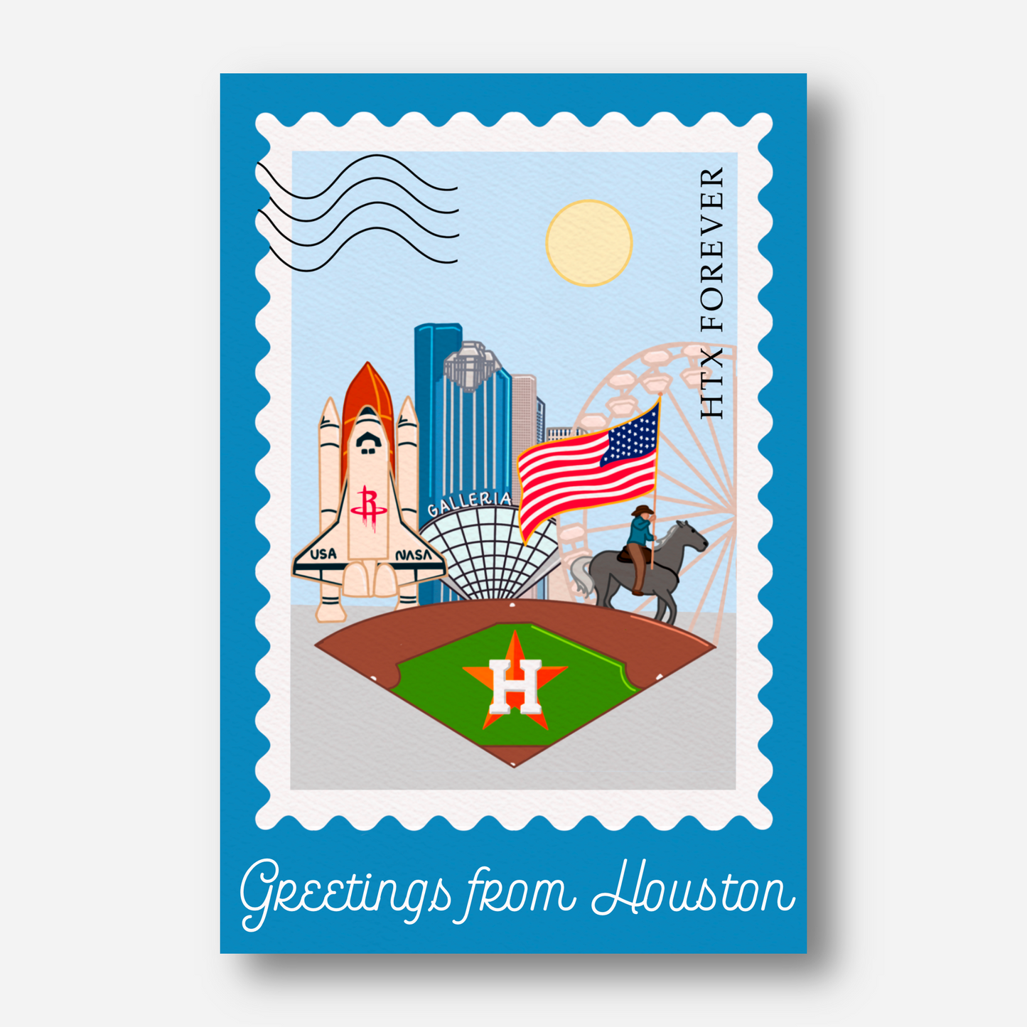 Greetings from Houston Postcard