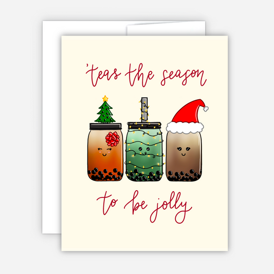 Teas the Season Boba Christmas Card