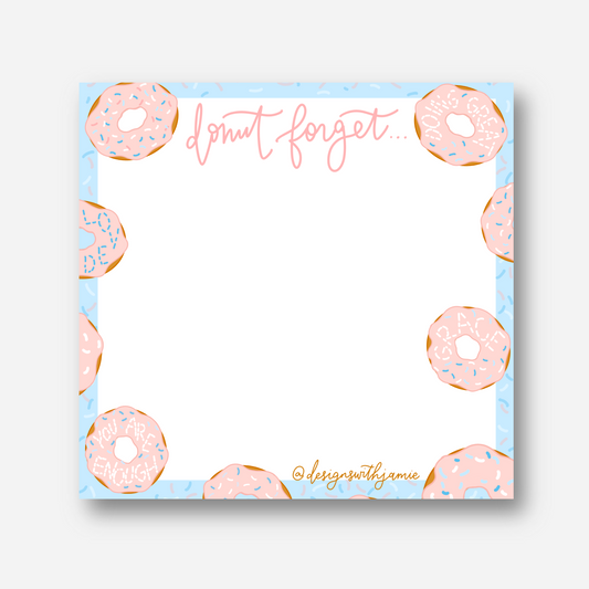 Donut Forget Sticky Notes