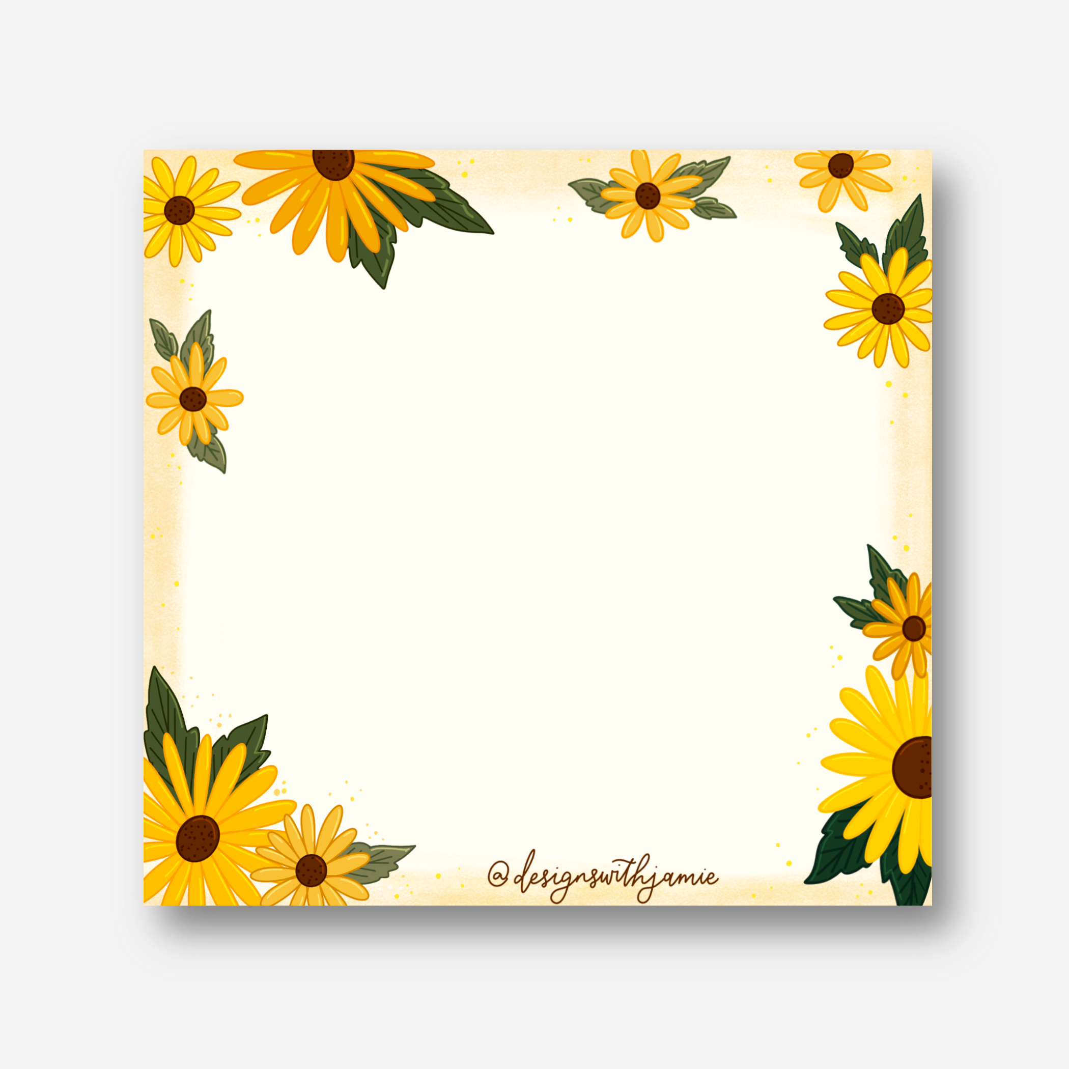 Sunflower Sticky Notes – Designs With Jamie