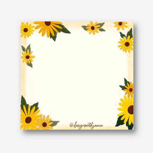 Sunflower Sticky Notes