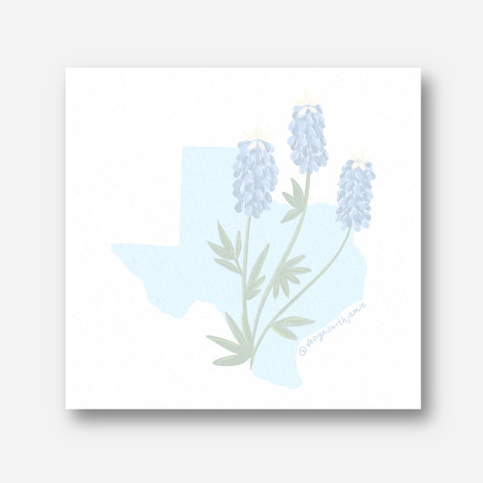 Texas Bluebonnet Sticky Notes