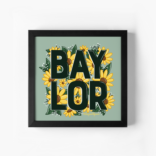 Baylor Sunflowers Print