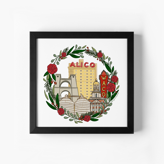 Waco Wreath Print