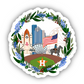 Houston Texas Wreath Sticker