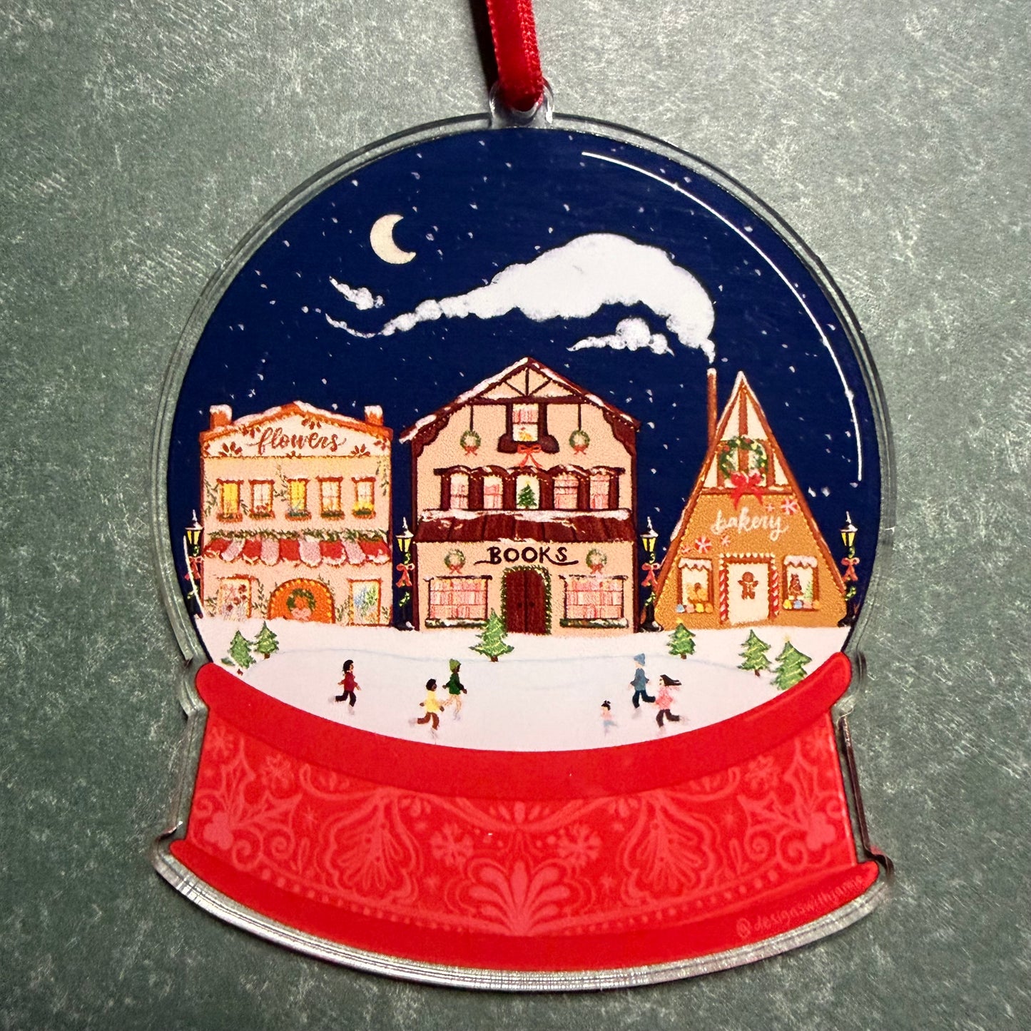 Christmas Village Snowglobe Ornament