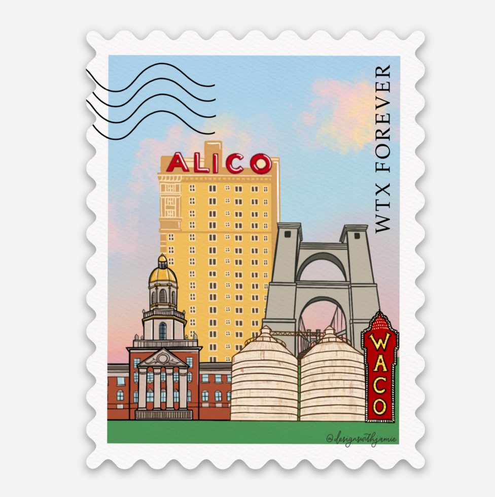 Waco Stamp Sticker