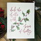 Baos of Holly Christmas Card