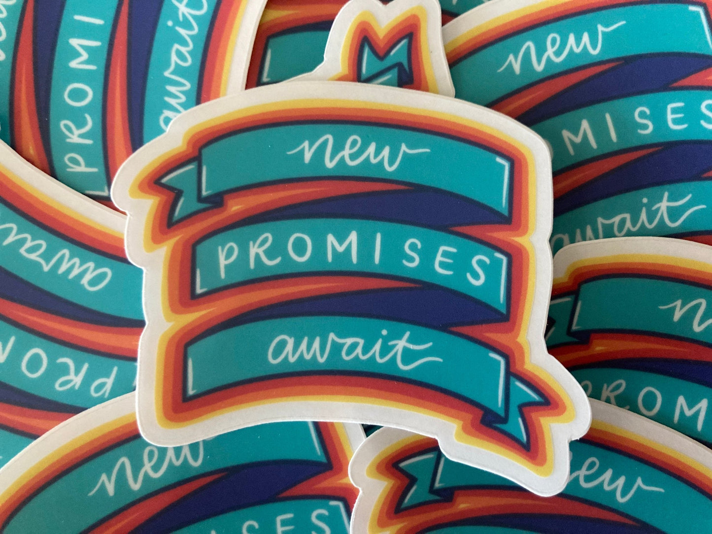 New Promises Await Clear Sticker