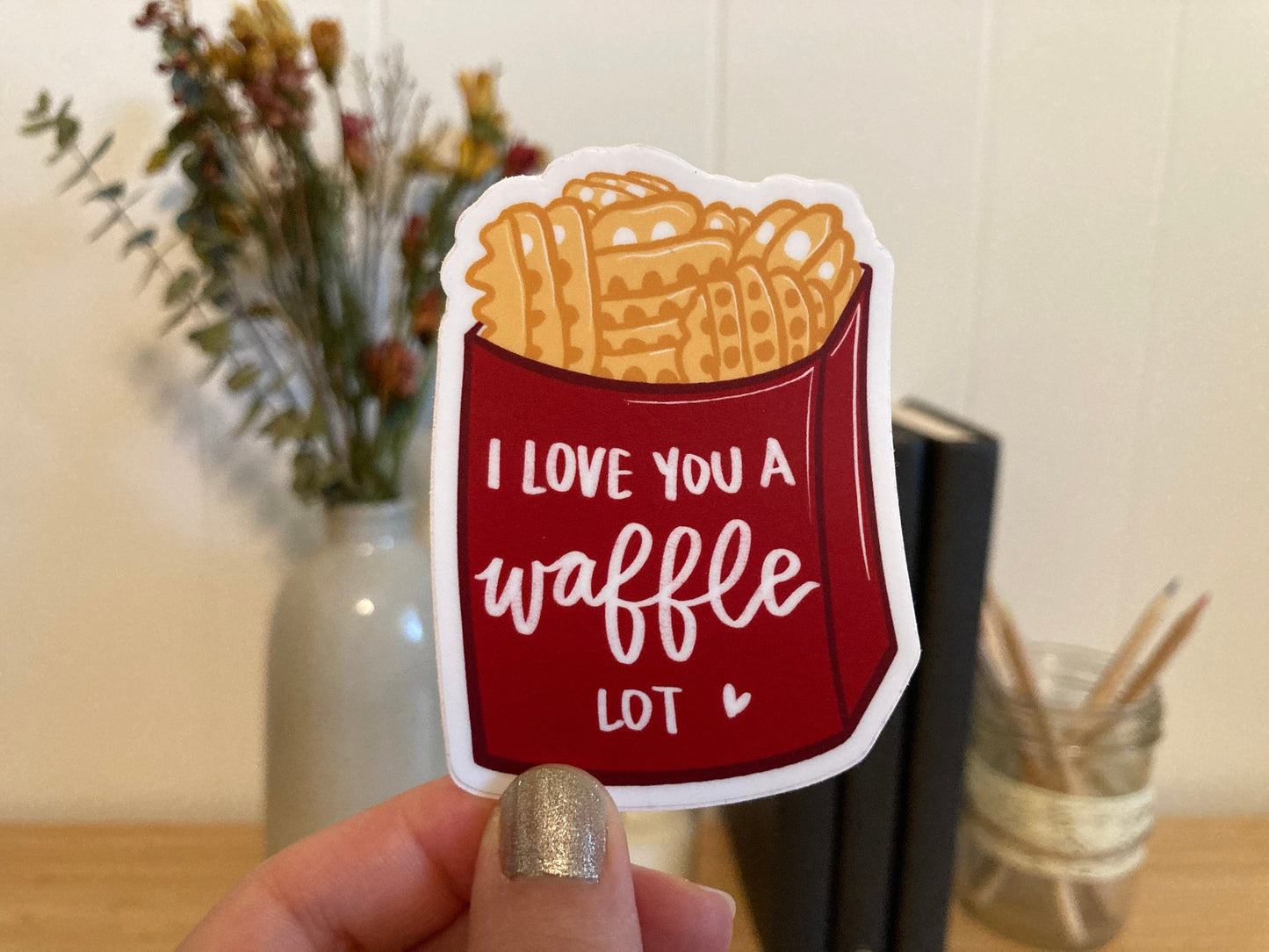 Love You a Waffle Lot Sticker