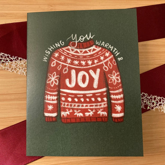 Warmth & Joy Christmas Sweater Card