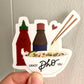 Crazy Pho You Clear Sticker